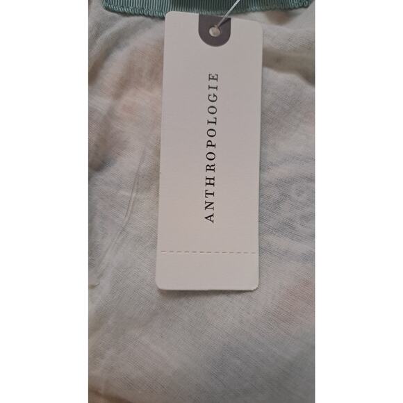 By Anthropologie Halter/Bra Slim Midi Dress Sz 8 Mint Green Floral Peekaboo Side - Picture 9 of 14